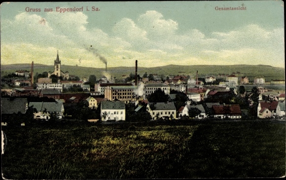 Ak Eppendorf Sachsen, Gesamtansicht des Ortes, Umgebung