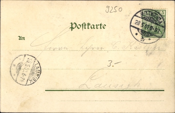 Postcard Neudörfchen Mittweida in Saxony, new bridge with Zschopautal