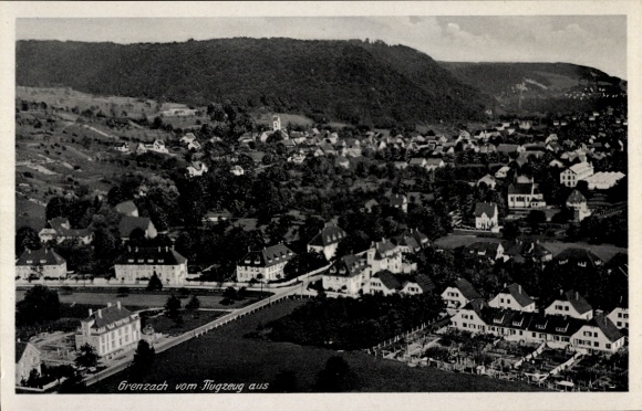 Ak Grenzach Wyhlen am Rhein, Luftaufnahme