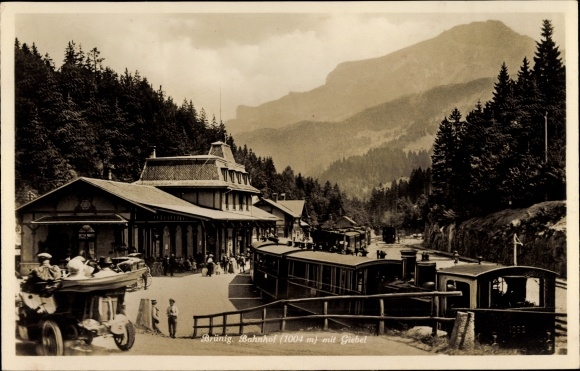 Ak Brünig Meiringen Kt. Bern Schweiz, Bahnhof Brünig Hasliberg
