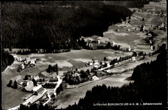 Ak Buhlbach Baiersbronn in het Zwarte Woud, luchtfoto