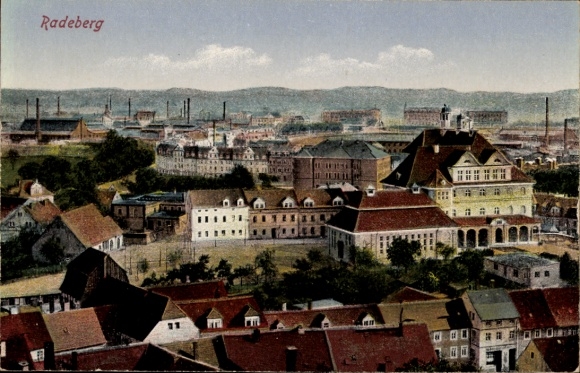 Postcard Radeberg Saxony, Panorama