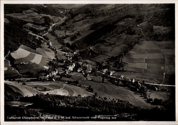 Postcard Oberprechtal Black Forest, aerial photograph