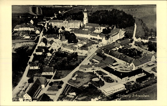 Ak Ursberg in Schwaben, Fliegeraufnahme, St. Josephs-Kongregation