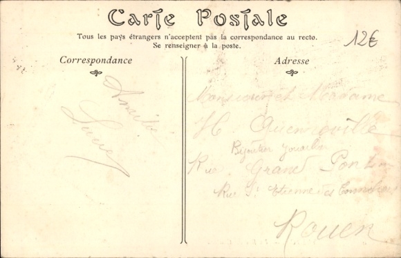 Postcard Yvetot Seine Maritime, Rue du Chateau