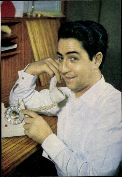 Collector's picture actor and singer Vico Torriani, portrait, telephone, The Star of Santa Clara