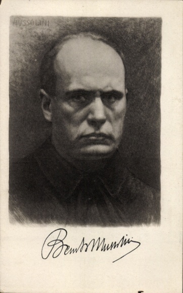 Ak Duce Benito Mussolini, Porträt