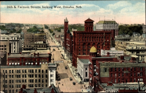 Ak Omaha Nebraska VS, 16th Street, Farnum Street
