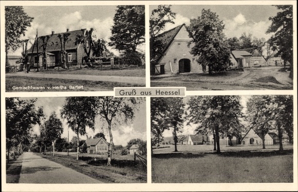 Ak Heessel Hemmoor in de wijk Cuxhaven, uitzicht op de stad, winkel