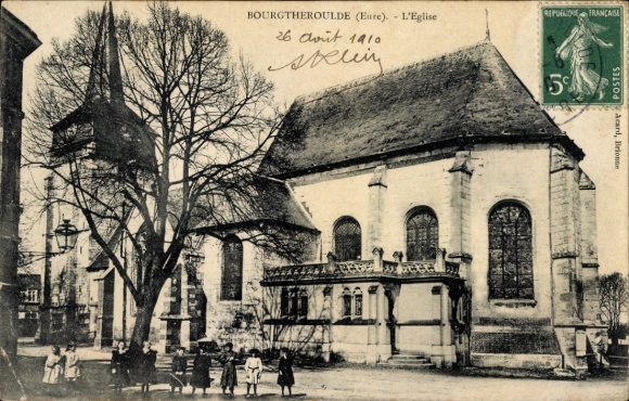 Postcard Bourgtheroulde Eure, Église