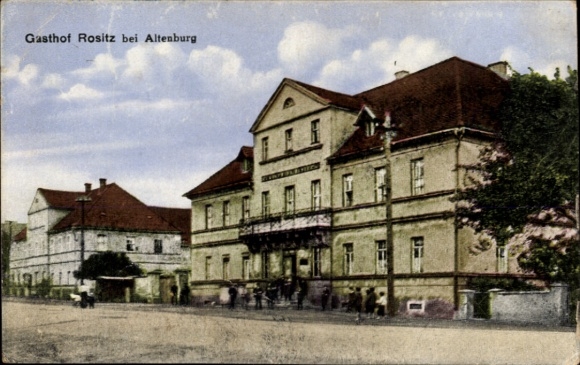 Ak Rositz in het Altenburger Land Thüringen, herberg