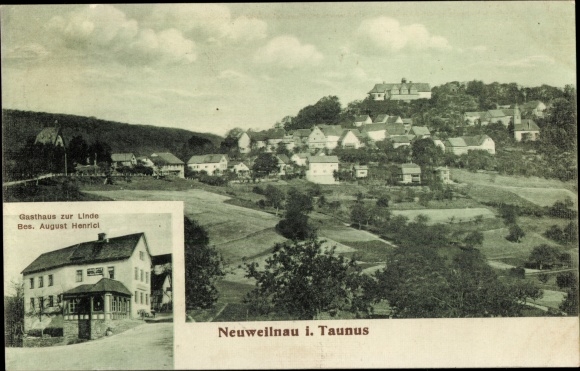 Ansichtkaart Neuweilnau Weilrod im Taunus, totaaloverzicht, Inn zur Linde