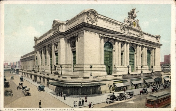 Postcard New York City USA, Grand Central Terminal Station