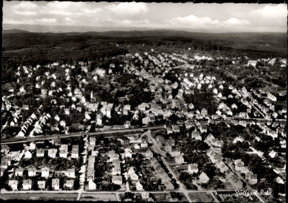 Postcard Rohr Stuttgart am Neckar, aerial photograph
