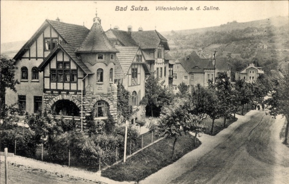Ak Bad Sulza in Thüringen, Villenkolonie an der Saline
