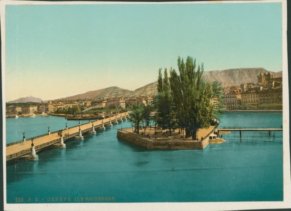 Photo Genève Geneva city, Ile Rousseau