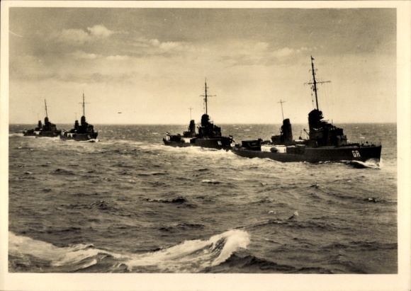 Ak Deutsche Kriegsschiffe, Torpedoboote in voller Fahrt, Kriegsmarine