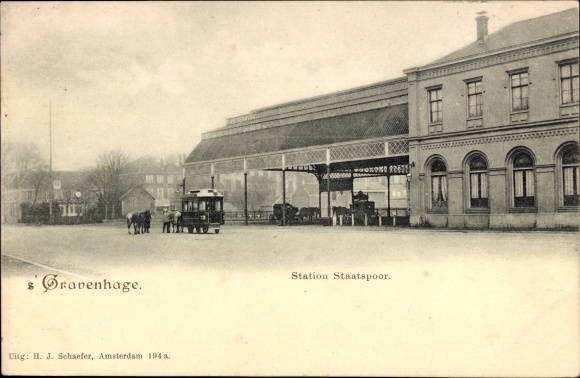 Ak &#39;s Gravenhage Den Haag Zuid Holland, station Staatspoor