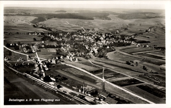 Ak Deißlingen am Neckar, Fliegeraufnahme
