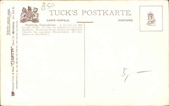 Artist Postcard Flower, Charles, Nuremberg in Middle Franconia Bavaria, Frauenkirche