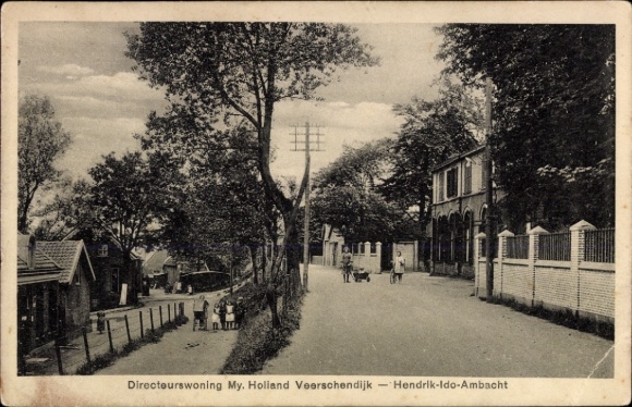 Ak Hendrik Ido Ambacht Südholland, Residenz des Direktors Holland Veerschendijk