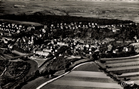 Ak Diez an der Lahn, Fliegeraufnahme