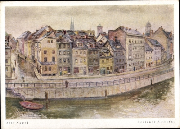 Künstler Ak O. Nagel, Berlin Mitte, Friedrichsgracht