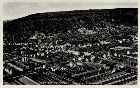Ak Zewen Trier an der Mosel, Fliegeraufnahme