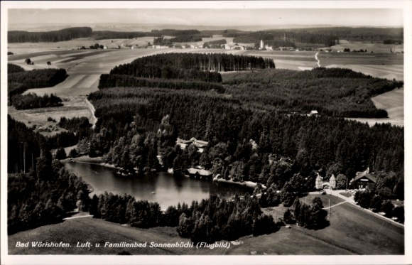 Postcard Bad Wörishofen in Unterallgäu, aerial photograph