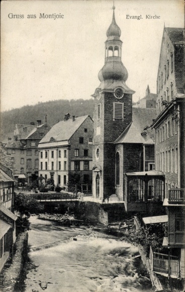 Ak Monschau Montjoie in der Eifel, Evangelische Kirche