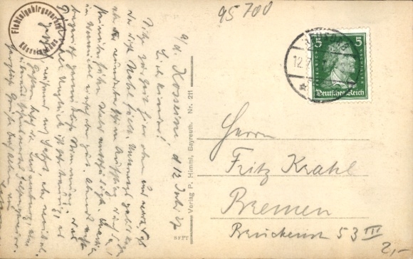 Postcard Wunsiedel in the Fichtelgebirge Upper Franconia, Kösseine, accommodation house