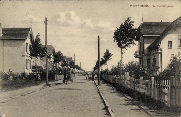 Postcard Hamburg Wandsbek Rahlstedt Altrahlstedt, Hermannstraße