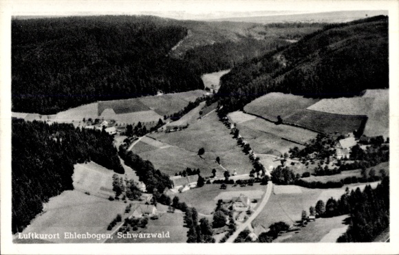 Ak Ehlenbogen Alpirsbach im Schwarzwald, Fliegeraufnahme