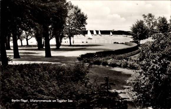 Ak Berlin Reinickendorf Tegel, Uferpromenade, Tegeler See