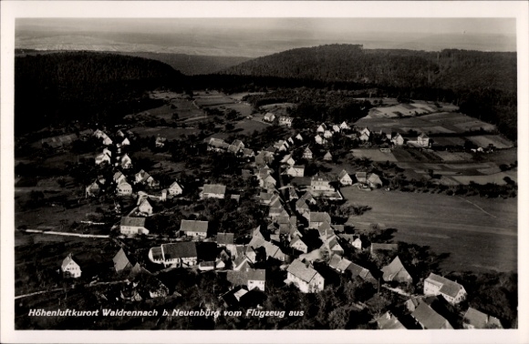 Postcard Waldrennach Neuenbürg an der Enz Black Forest, aerial photograph