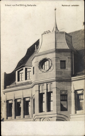 Art Nouveau PC Karlsruhe in Baden Württemberg, Kunstvereinshaus, architect Hermann Billing
