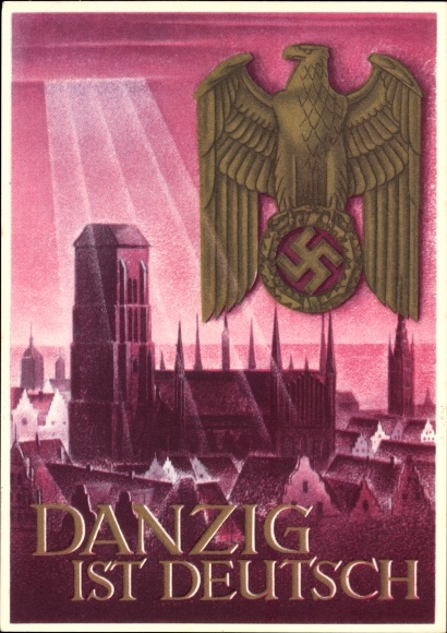 Postal stationery artist Postcard Klein, Gottfried, Danzig is German