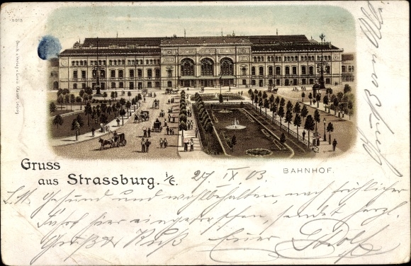 Chromo-Litho Strasbourg Strasbourg Alsace Bas Rhin, train station