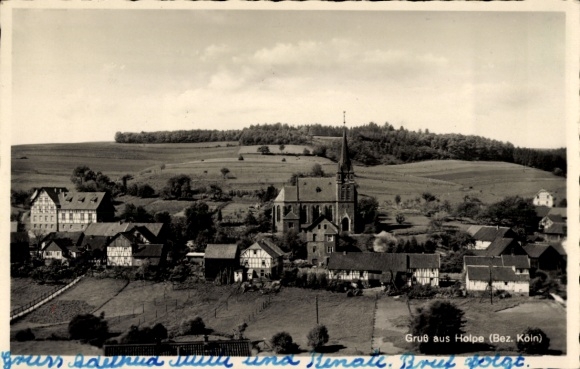 Ansichtkaart Holpe Morsbach in de wijk Oberbergischen, algemeen beeld