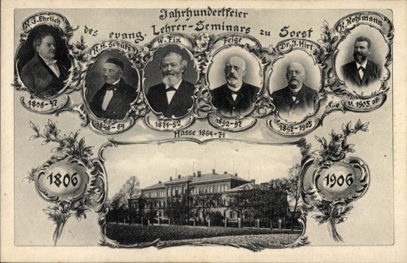 Postcard Soest in Westphalia, centenary of the Protestant Teachers' Seminary 1906, Kohlmann, Ehrlich