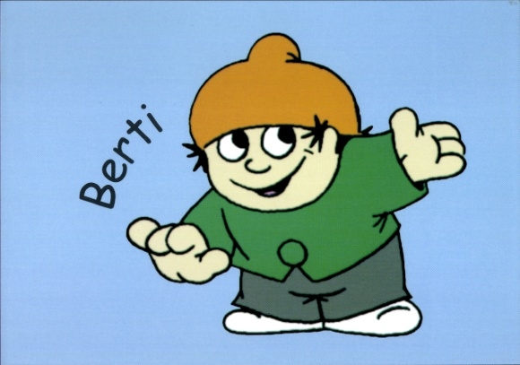 Postcard Mainzelmännchen, Berti