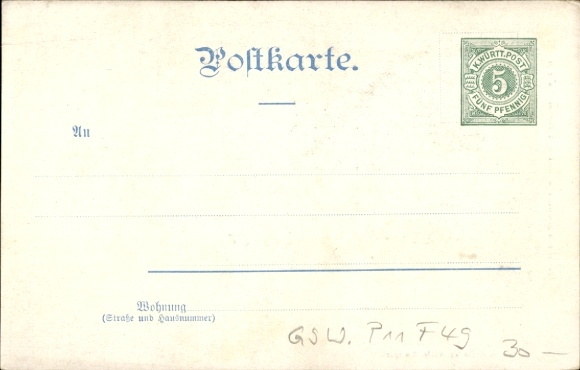 KP pocztowa Stuttgart Kąpać Württemberg, stary zamek, herb