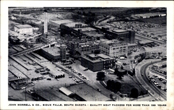 Ansichtkaart Sioux Falls, South Dakota, VS, John Morrell en Co.