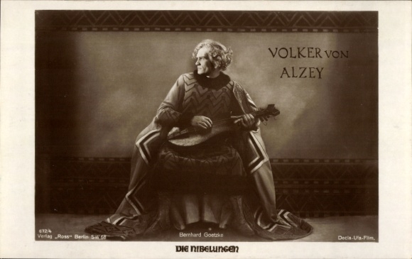 Ak-acteur Bernhard Goetzke als Volker von Alzey, Nibelungen, Ross Verlag 672 4