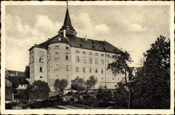 Ansichtkaart Mühltroff in Vogtland Saksen, kasteel