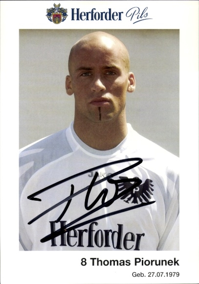 Autogrammkarte Fußballer Thomas Piorunek, Preußen Münster, Autogramm