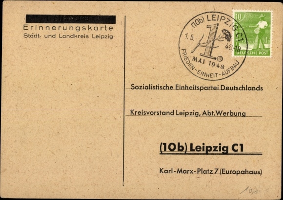 Artist PC Schumer, May 1st, holiday of the workers of all countries, GDR