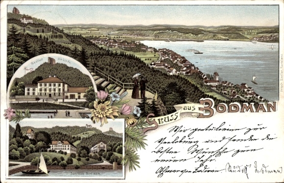 litho Bodman Ludwigshafen am Bodensee, algemeen beeld