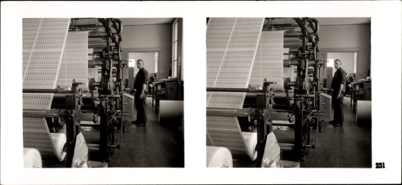 Stereo spatial image photo &quot;The NS model companies 1937-38&quot;, No. 231, Gruner &amp; Sohn, gravure printing, Itzehoe