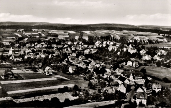Postcard Schömberg in the Black Forest Württemberg, aerial photograph